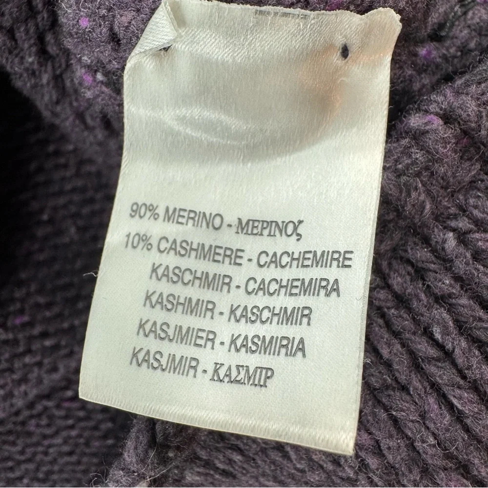 Burberry London Purple Merino Cashmere Sweater Medium - Picture 4 of 6
